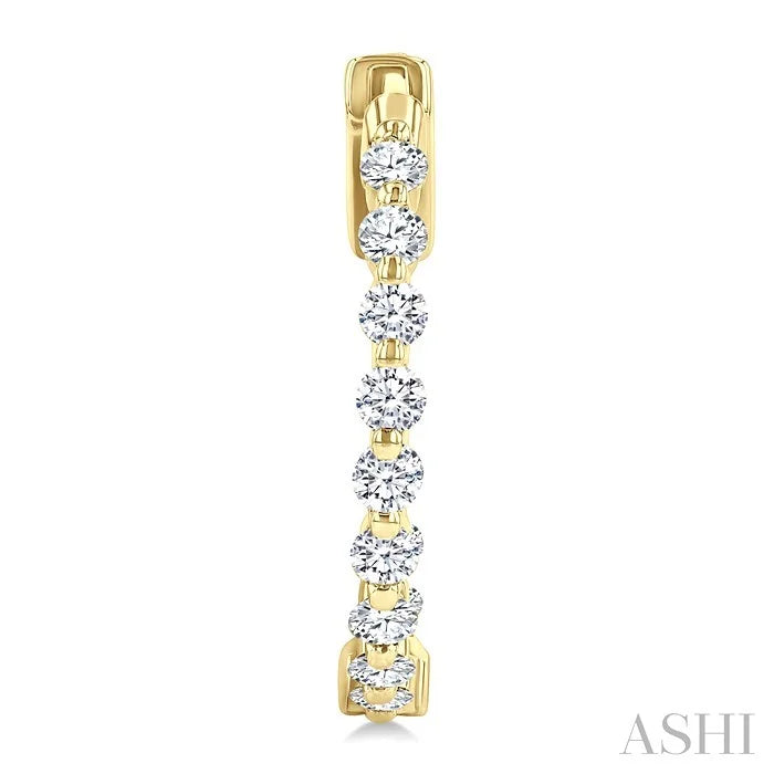 Inside-Out Diamond Round Hoop Earrings