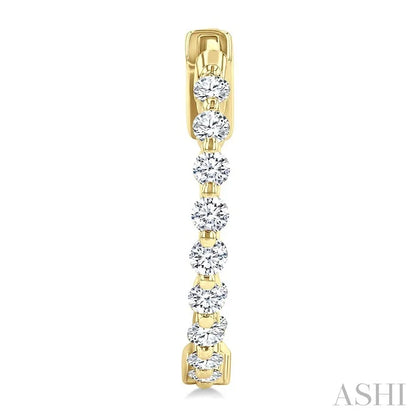Inside-Out Diamond Round Hoop Earrings