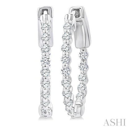 Inside-Out Diamond Round Hoop Earrings