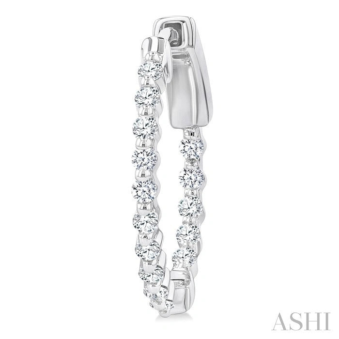 Inside-Out Diamond Round Hoop Earrings