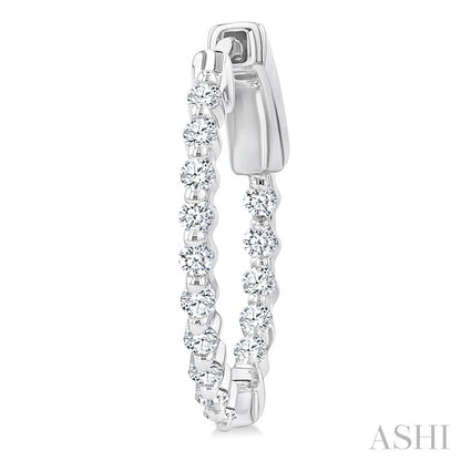 Inside-Out Diamond Round Hoop Earrings