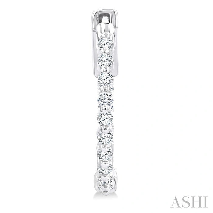 Inside-Out Diamond Round Hoop Earrings