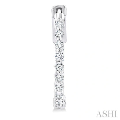 Inside-Out Diamond Round Hoop Earrings