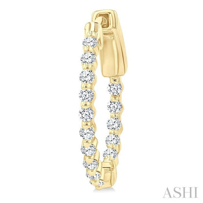 Inside-Out Diamond Round Hoop Earrings
