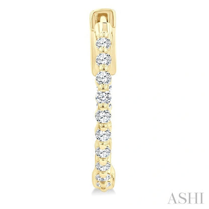 Inside-Out Diamond Round Hoop Earrings