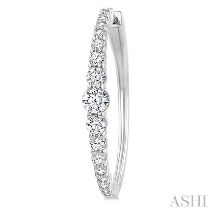 Graduated Riviera Diamond Hoop Earrings