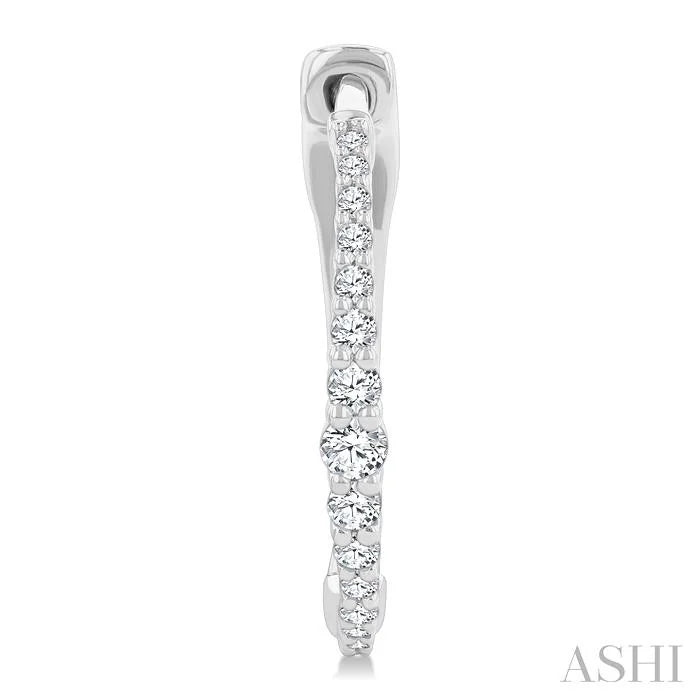 Graduated Riviera Diamond Hoop Earrings