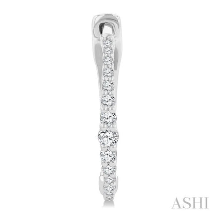 Graduated Riviera Diamond Hoop Earrings