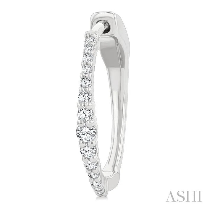Graduated Riviera Diamond Hoop Earrings