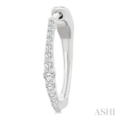 Graduated Riviera Diamond Hoop Earrings