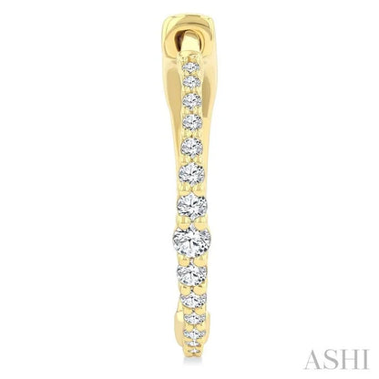 Graduated Riviera Diamond Hoop Earrings