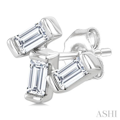 Scatter Baguette Petite Diamond Fashion Earrings