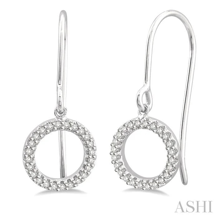 Circle Petite Diamond Fashion Earrings