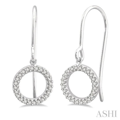Circle Petite Diamond Fashion Earrings