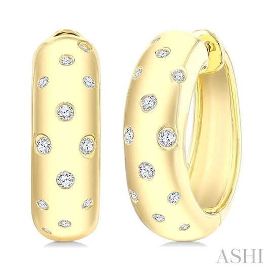 Mosaic Diamond Fashion Hoop Earrings
