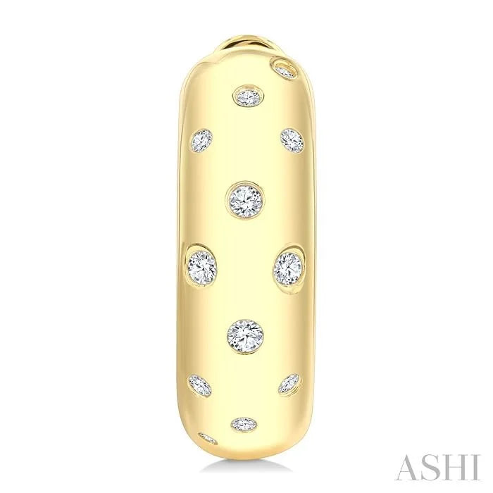 Mosaic Diamond Fashion Hoop Earrings