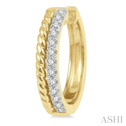 Rope Diamond Fashion Hoop Earrings