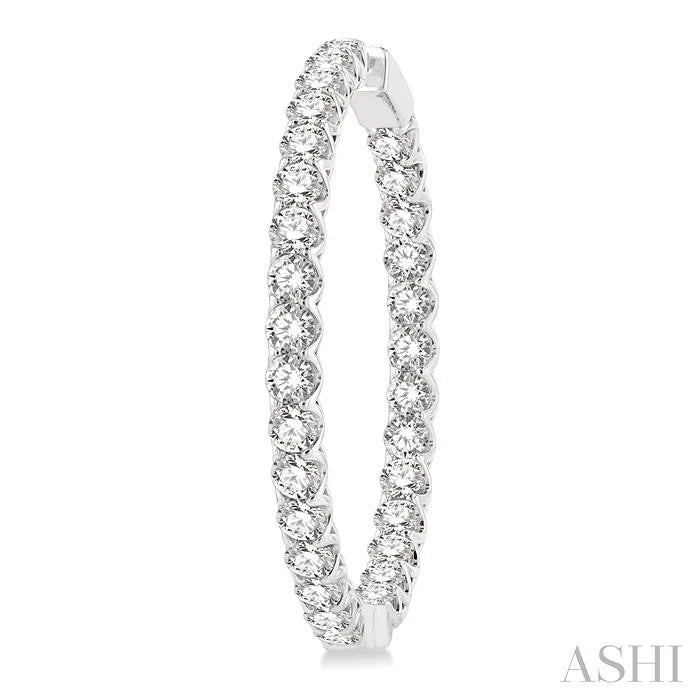 Inside-Out Diamond Round Hoop Earrings