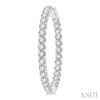 Inside-Out Diamond Round Hoop Earrings
