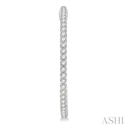Inside-Out Diamond Round Hoop Earrings
