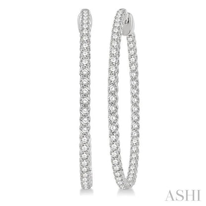 Inside-Out Diamond Round Hoop Earrings