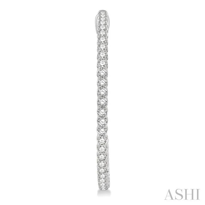 Inside-Out Diamond Round Hoop Earrings