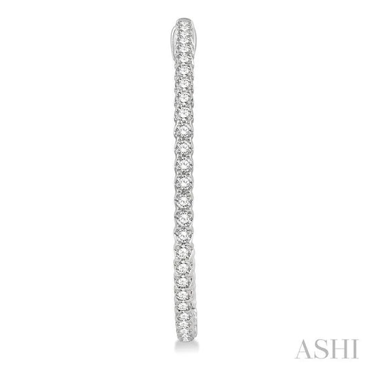 Inside-Out Diamond Round Hoop Earrings