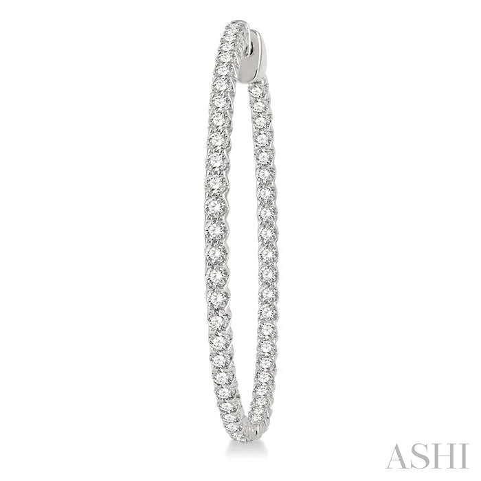 Inside-Out Diamond Round Hoop Earrings