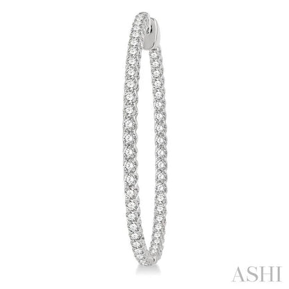 Inside-Out Diamond Round Hoop Earrings