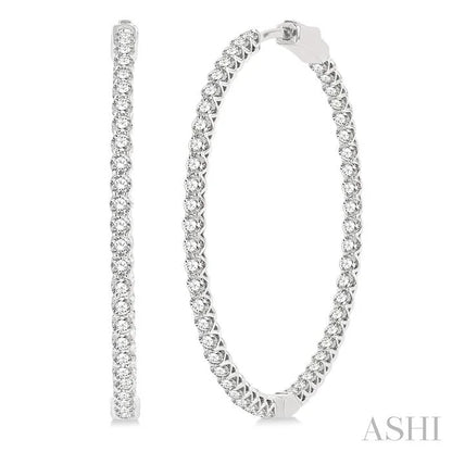 Inside-Out Diamond Round Hoop Earrings