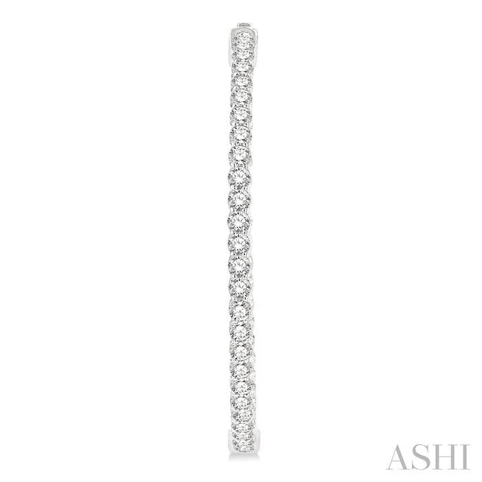 Inside-Out Diamond Round Hoop Earrings