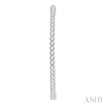Inside-Out Diamond Round Hoop Earrings