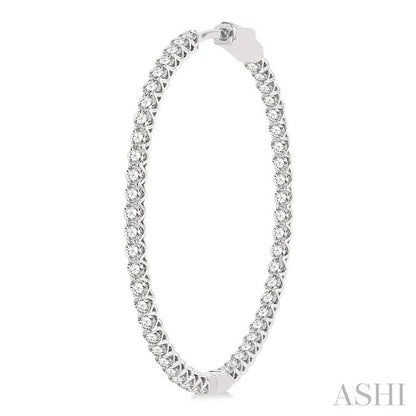 Inside-Out Diamond Round Hoop Earrings