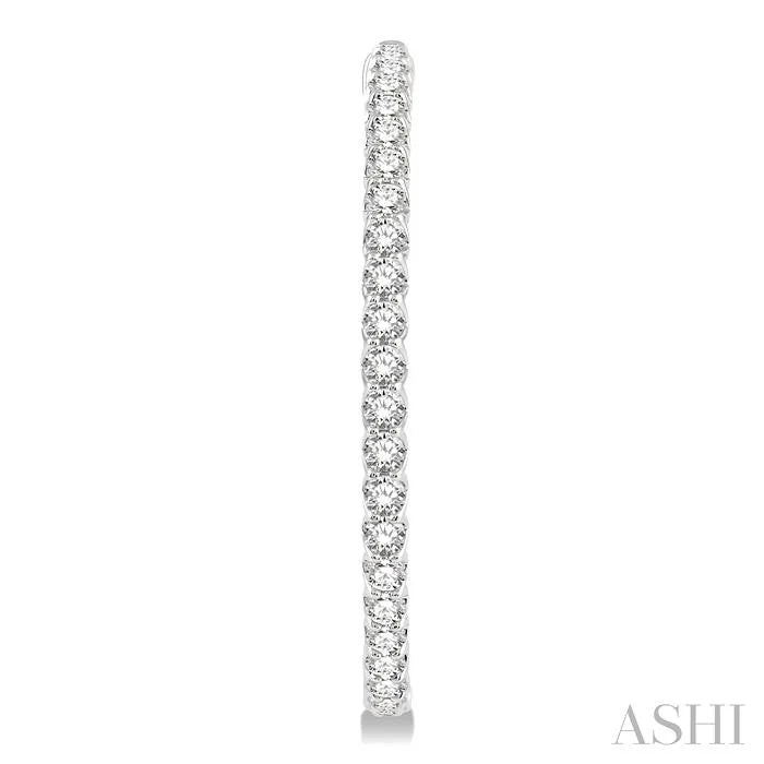 Inside-Out Diamond Round Hoop Earrings