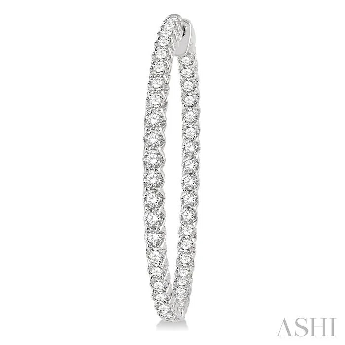 Inside-Out Diamond Round Hoop Earrings