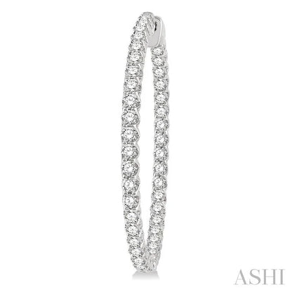 Inside-Out Diamond Round Hoop Earrings