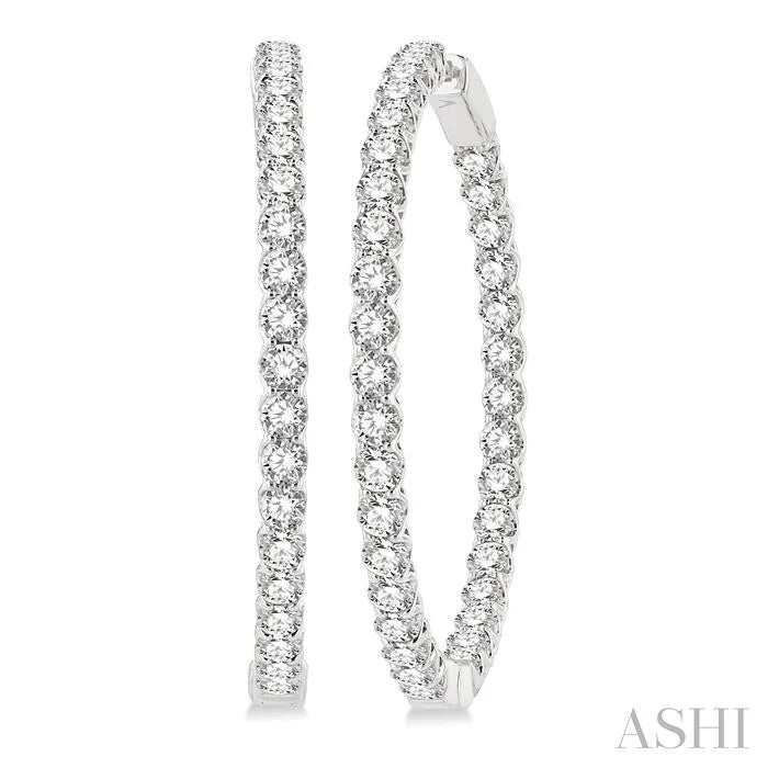 Inside-Out Diamond Round Hoop Earrings
