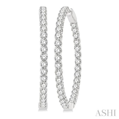 Inside-Out Diamond Round Hoop Earrings