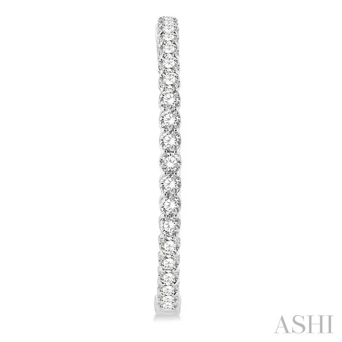 Inside-Out Diamond Round Hoop Earrings