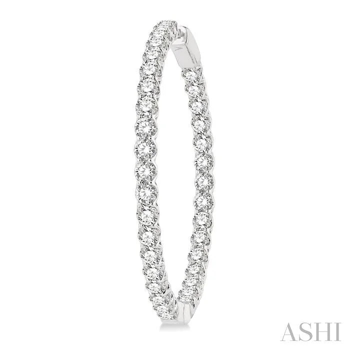 Inside-Out Diamond Round Hoop Earrings