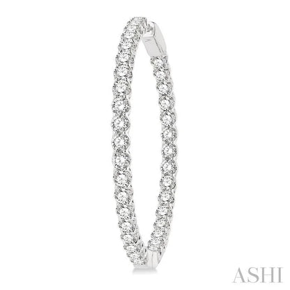 Inside-Out Diamond Round Hoop Earrings