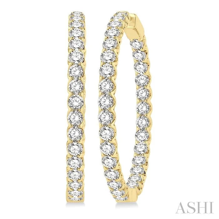Inside-Out Diamond Round Hoop Earrings