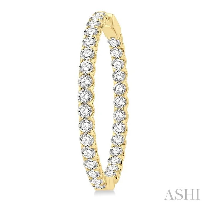 Inside-Out Diamond Round Hoop Earrings