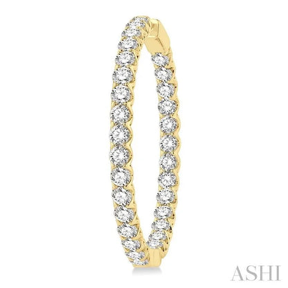 Inside-Out Diamond Round Hoop Earrings