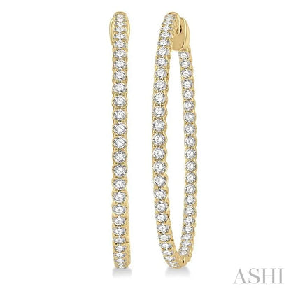 Inside-Out Diamond Round Hoop Earrings