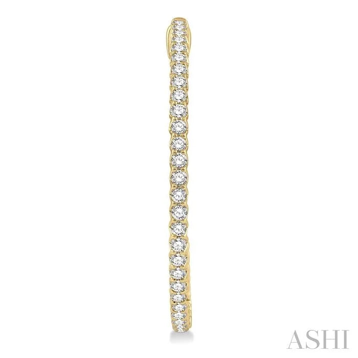Inside-Out Diamond Round Hoop Earrings