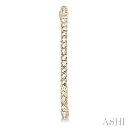 Inside-Out Diamond Round Hoop Earrings