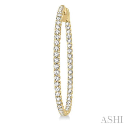 Inside-Out Diamond Round Hoop Earrings