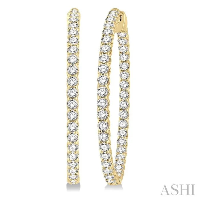 Inside-Out Diamond Round Hoop Earrings