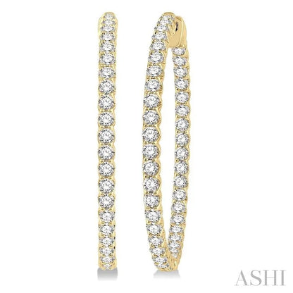 Inside-Out Diamond Round Hoop Earrings